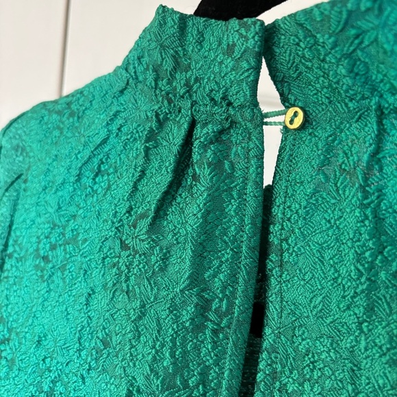 Ulla Johnson Emilia Dress in Turquoise Size 0 Textured Mock‎ Neck Mini Dress - Picture 10 of 15